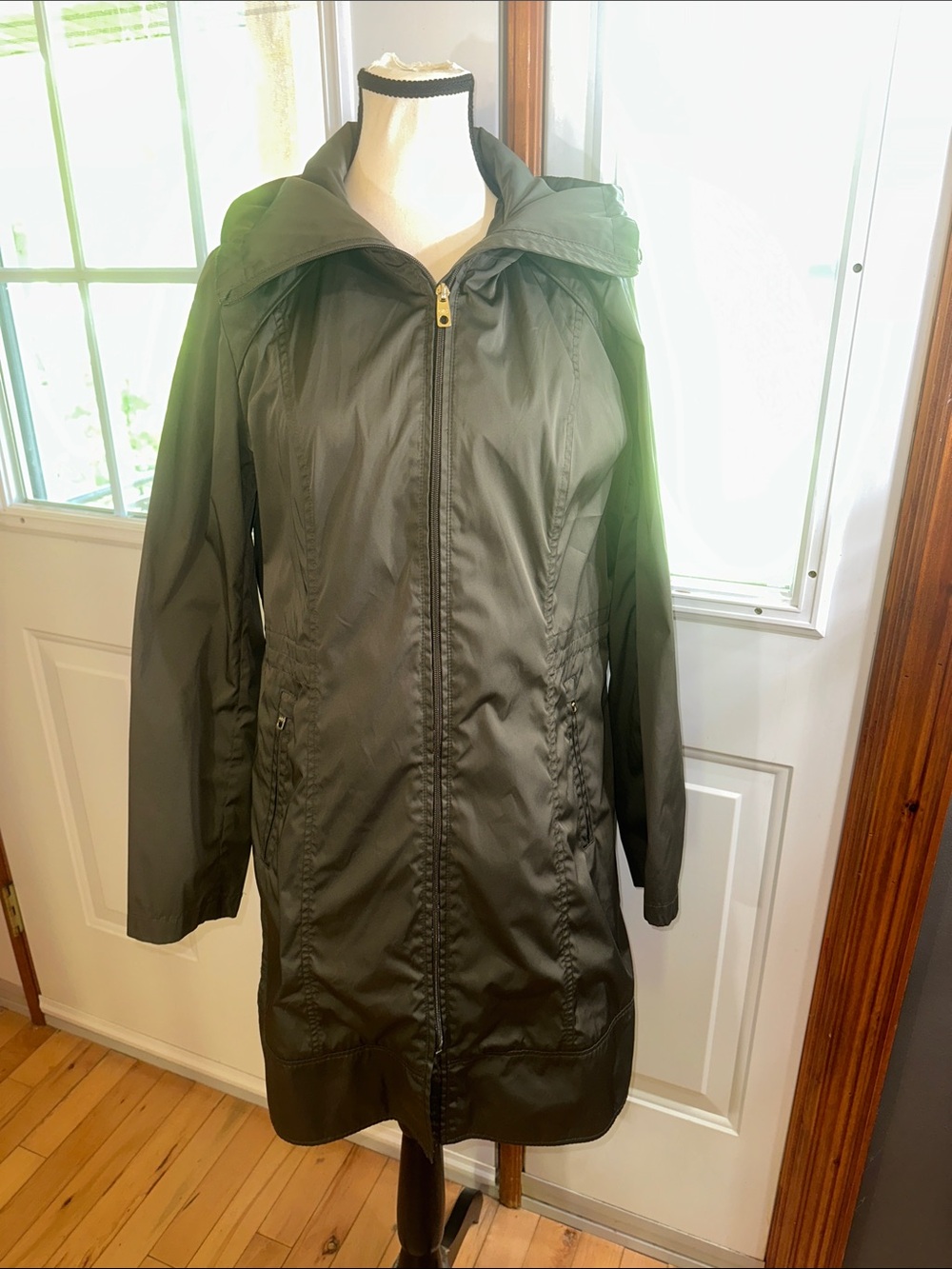 NWOT Cole Haan Olive Green Lightweight Hooded Coat